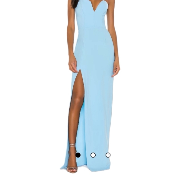 Amanda Uprichard dress formal strapless baby blue size 6 - Picture 4 of 10